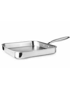 ASADOR PLANCHA INOX+ALUM+INOX TRIPLY NATURAL 38X25 CM