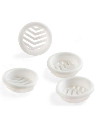 KIT 4 REJILLAS EMPOTRAR ABS BLANCO 4 CM
