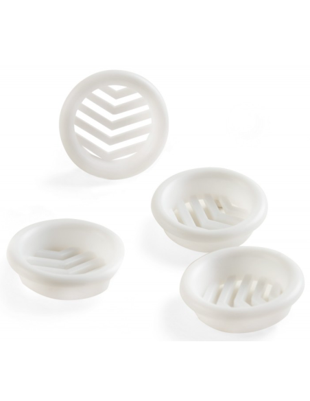 KIT 4 REJILLAS EMPOTRAR ABS BLANCO 4 CM