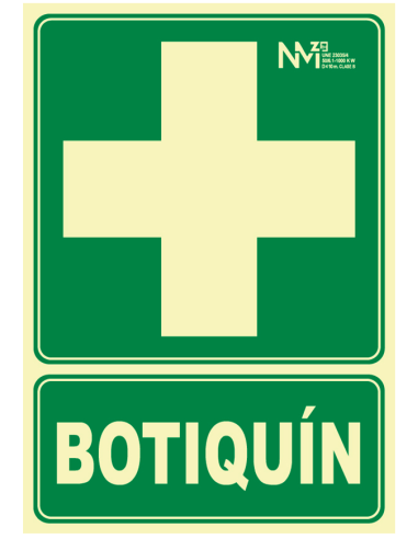 SEÑAL BOTIQUIN PVC CLASE B 320X160MM