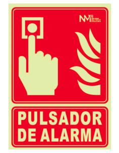 SEÑAL PULSADOR PVC CLASE B 210X300MM