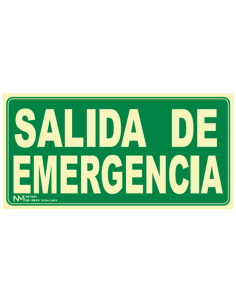 SEÑAL SALIDA DE EMERGENCIA PVC CLASE B 320X160MM