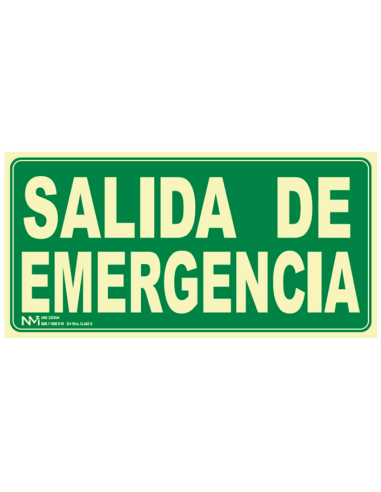 SEÑAL SALIDA DE EMERGENCIA PVC CLASE B 320X160MM