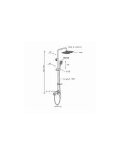 COLUMNA DUCHA EXTENSIBLE CON GRIFO MONOMANDO 2