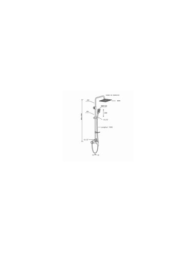 COLUMNA DUCHA EXTENSIBLE CON GRIFO MONOMANDO