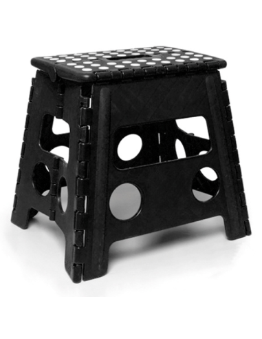 TABURETE MULTIUSO PLEGABLE NEGRO 49X37X46