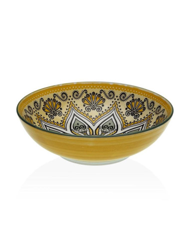 ENSALADERA PORCELANA AMARILLO SET-6 22,5 CM