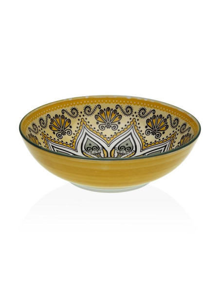 ENSALADERA PORCELANA AMARILLO SET-6 22,5 CM
