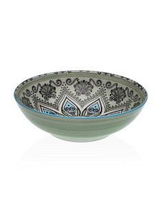 ENSALADERA PORCELANA VERDE SET-6 22,5 CM