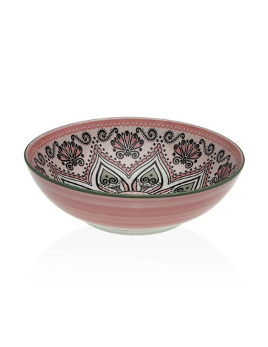 ENSALADERA PORCELANA ROSA SET-6 22,5 CM