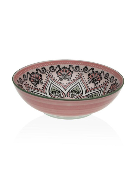 ENSALADERA PORCELANA ROSA SET-6 22,5 CM