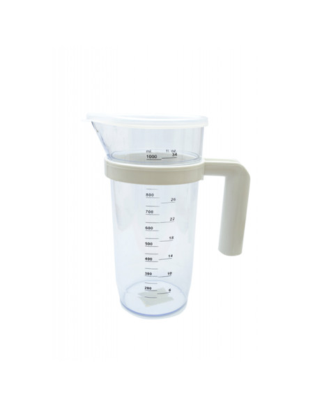 JARRA MEDIDORA BATIDORA CON TAPA 1 L