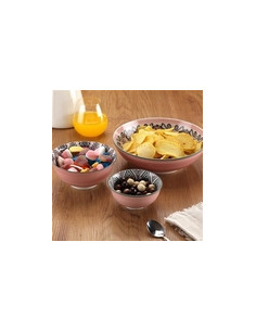 ENSALADERA PORCELANA ROSA SET-6 22,5 CM 2