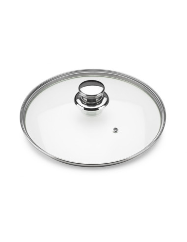 TAPA CRISTAL C/VALVULA VAPOR 18 CM
