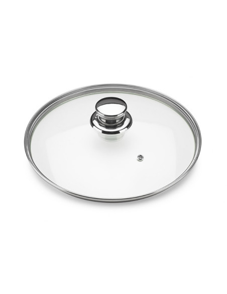 TAPA CRISTAL C/VALVULA VAPOR 26 CM