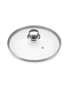 TAPA CRISTAL C/VALVULA VAPOR 28 CM