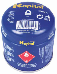 CARTUCHO GAS PERFORABLE C/VALVULA 190 G