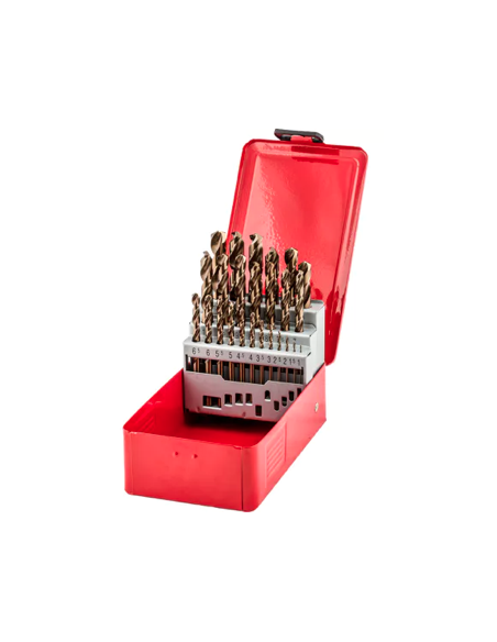 ESTUCHE 25 BROCA COBALTO HSS-G DIN338 1-13 MM