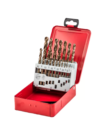 ESTUCHE 19 BROCA COBALTO HSS-G DIN338 1-10 MM