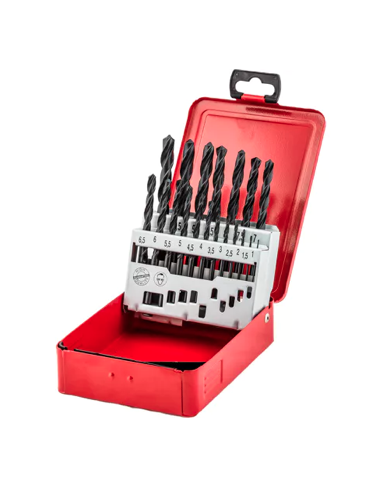 ESTUCHE 19 BROCAS METAL HSS-R DIN338 1-10 MM