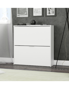ZAPATERO 2 PUERTAS BLANCO 76X75X22CM