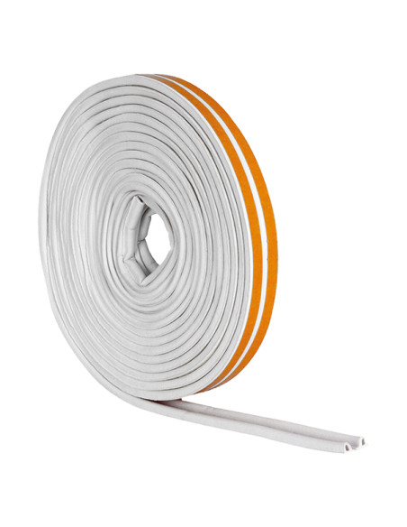 BURLETE CAUCHO TUBULAR BLANCO 6MX9 MM