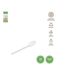 CUCHARILLA BASICA PS REUT. BLANCA B/24 125 MM