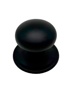 POMO PUERTA NEGRO LISO 70X80 MM