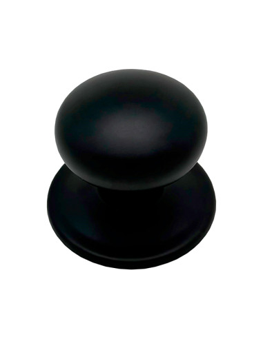 POMO PUERTA NEGRO LISO 70X80 MM