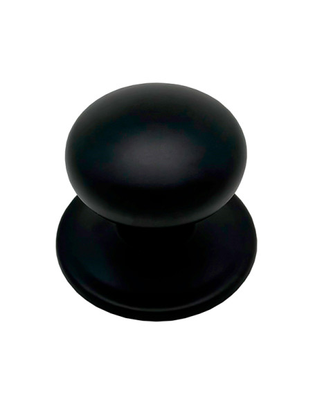 POMO PUERTA NEGRO LISO 70X80 MM