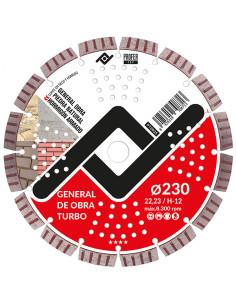 DISCO DIAMANTE GENERAL OBRA TURBO 230X12 MM