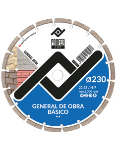 DISCO DIAMANTE GENERAL OBRA 230X7MM