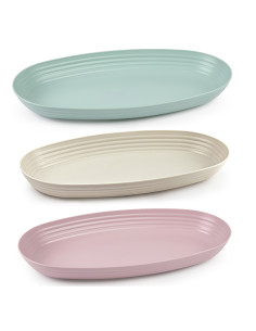 BANDEJA PP CLASSIC OVAL SURTIDA 22X39X4,5