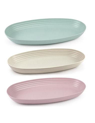 BANDEJA PP CLASSIC OVAL SURTIDA 22X39X4,5