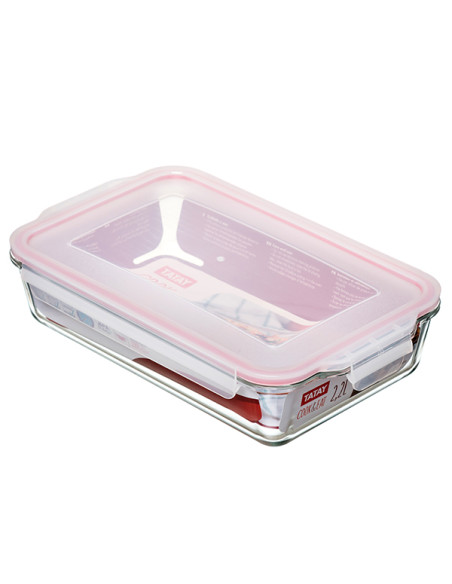 HERMETICO COOK&EAT VIDRIO RECTANGULAR 2,2 L