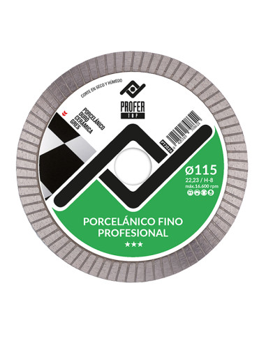 DISCO DIAMANTE PORCELANICO FINO 115X8MM