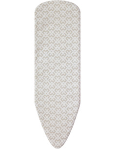 FUNDA PLANCHA MULETON BEIGE ESTAMPADO 130X48 CM