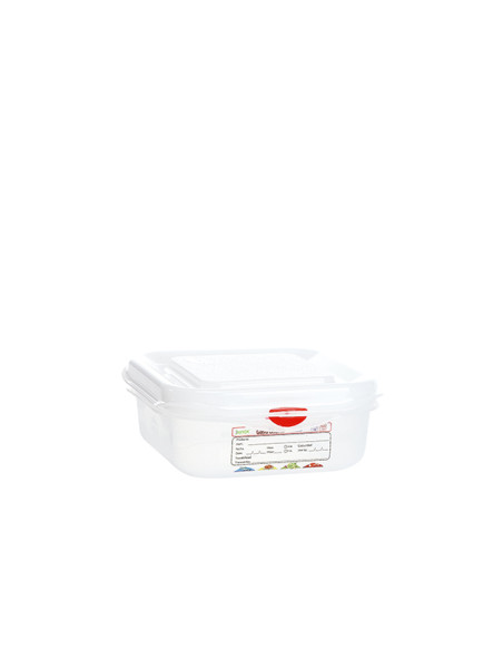 CONTENEDOR PROF GASTRONOX 1/6 H65 4 CLIPS COLOR 18X16X7