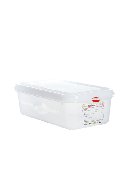 CONTENEDOR PROF GASTRONOX 1/3 H100 4 CLIPS COLOR 33X18X10