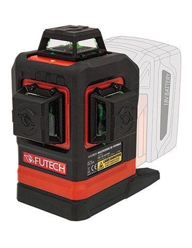 Nivel láser 3D verde Multi-Batería 18Vmax profesional