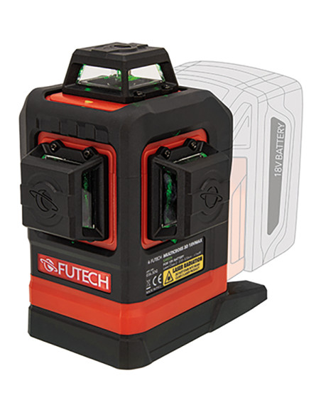 Nivel láser 3D verde Multi-Batería 18Vmax profesional