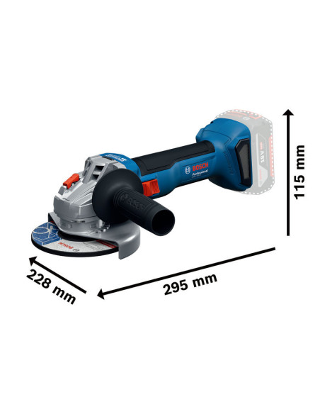 AMOLADORA MINI S/BAT BL 115MM 18 V