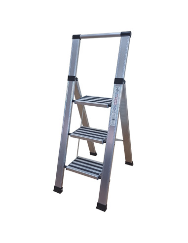 ESCALERA DOMESTICA ALU 3 PELDAÑOS 100X40X120