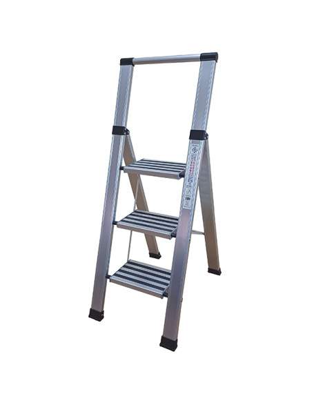 ESCALERA DOMESTICA ALU 3 PELDAÑOS 100X40X120