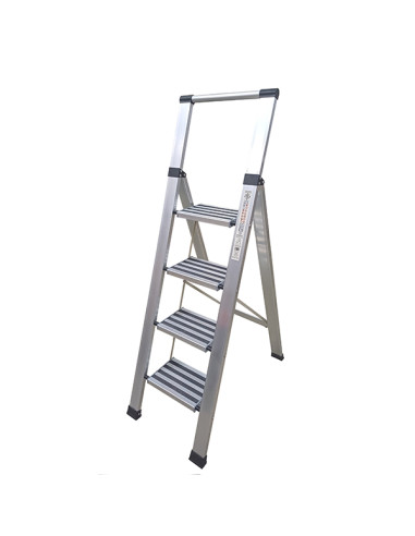 ESCALERA DOMESTICA ALU 4 PELDAÑOS 100X40X120