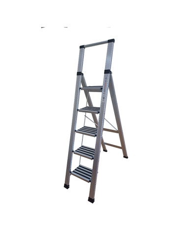 ESCALERA DOMESTICA ALU 5 PELDAÑOS 100X40X120