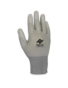 GUANTE PU GRIS B/6 T.8