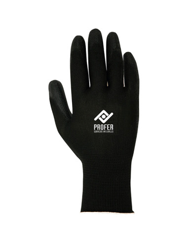 GUANTE PU NEGRO B/6 T.10