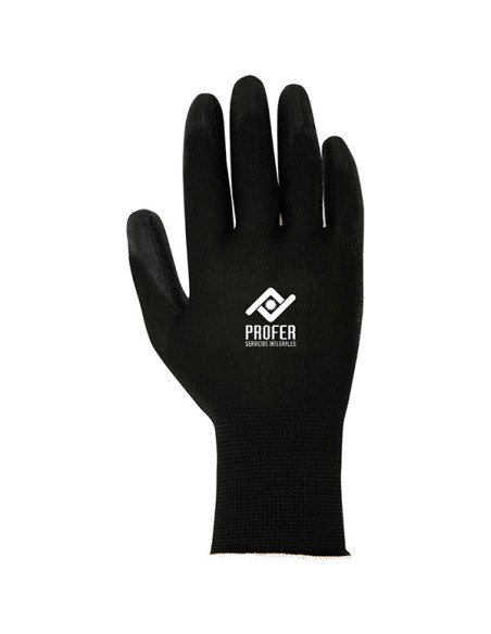 GUANTE PU NEGRO B/6 T.10