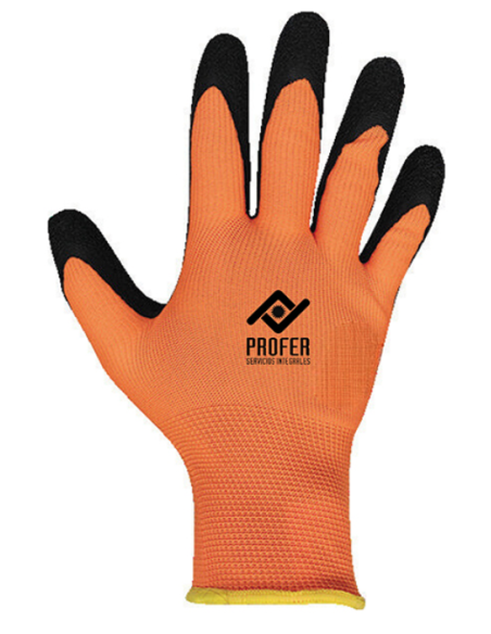 GUANTE DE LATEX NARANJA B/6 T.8